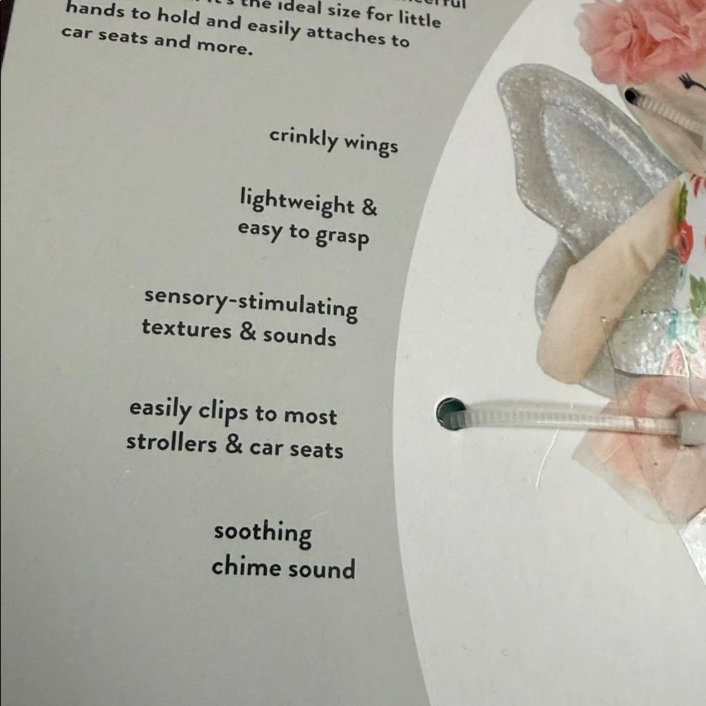 Goldbug floral fairy activity doll for ages 0+ months